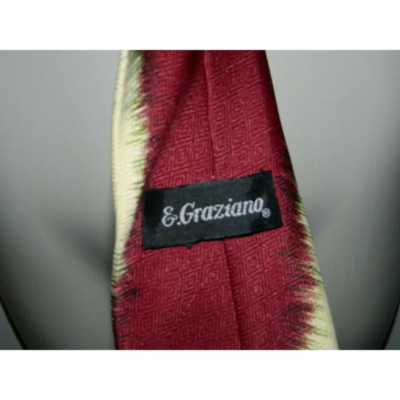 Saxophone Musical Notes Sheet Instrument E. Graziano Men's Necktie Tie 57" Long - Picture 4 of 4